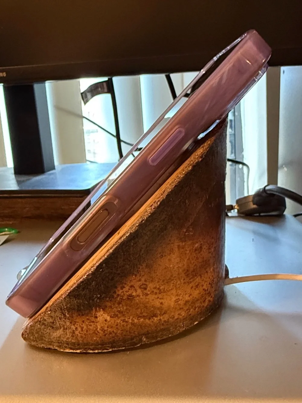 Aspen wood phone charger